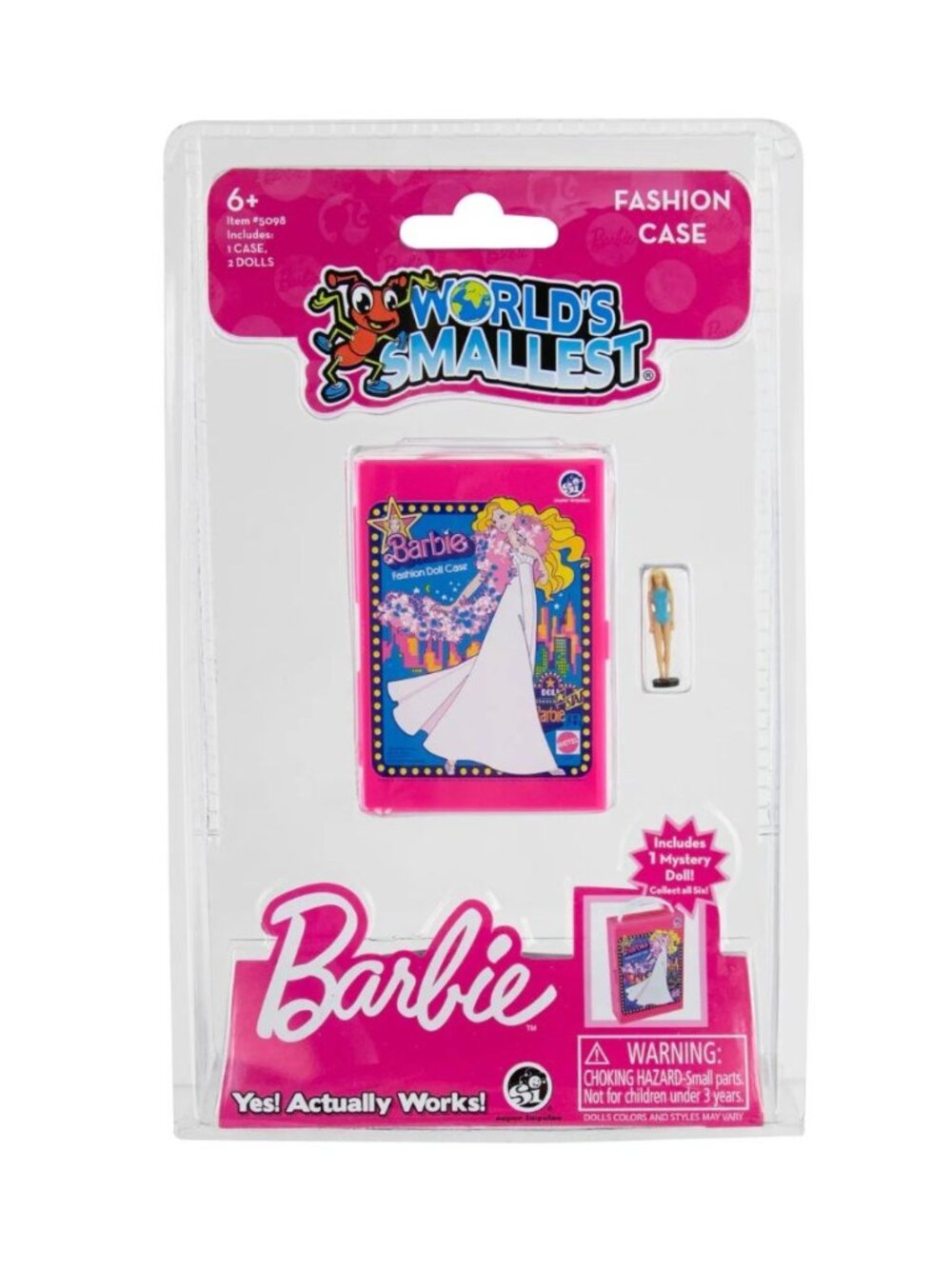 World's Smallest Barbie Fashion Case With 2 Dolls & 1 Mystery Doll 6+ Collectibl